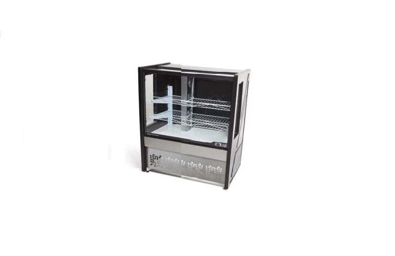 Vitrine Confeitaria Polar Platinum 0,80m 220V Preta — Expositor Refrigerado Compacto para Bolos Tortas e Doces