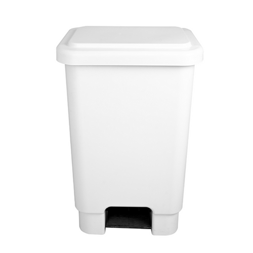 Lixeira Pedal 50L Branca Lar Plasticos