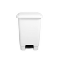Lixeira com Pedal 50 Litros Branca Lar Plasticos Cozinha Profissional - Vista frontal profissional