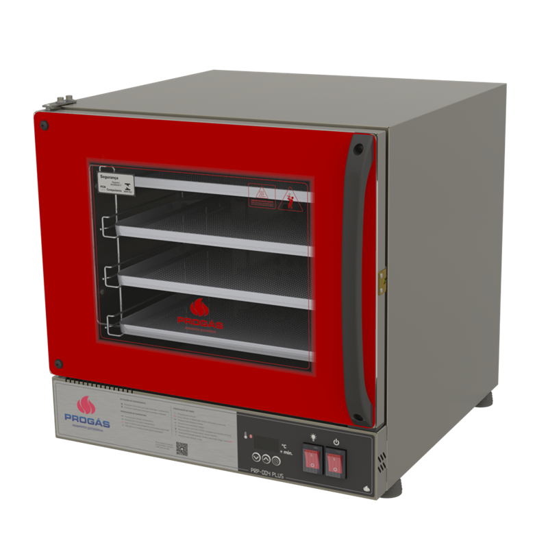 Forno Turbo Elétrico Progás PRP-004 Plus digital 220V vermelho 56L 4 esteiras - vista 3