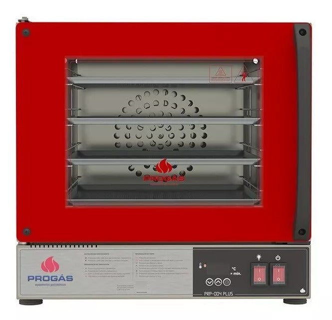 Forno Turbo Elétrico Progás PRP-004 Plus digital 220V vermelho 56L 4 esteiras - vista 4