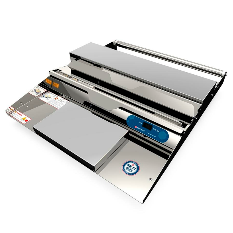 Aplicador de Filme Sulpack AF 500 B para Bandejas 220V - Vista lateral detalhada