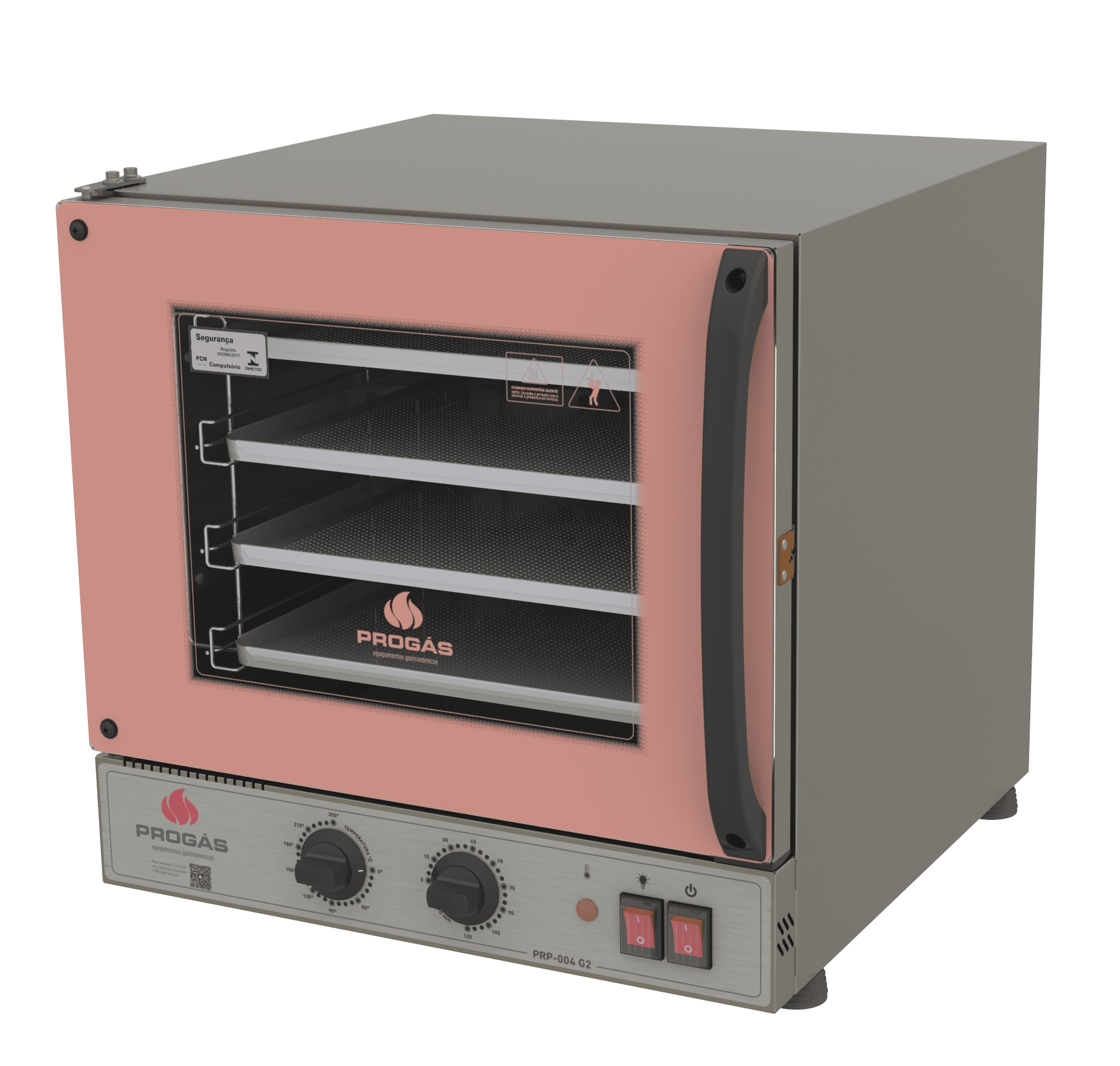 Forno Turbo Elétrico Progás PRP-004 G2 analógico 220V rosa 56L 4 esteiras - vista 3