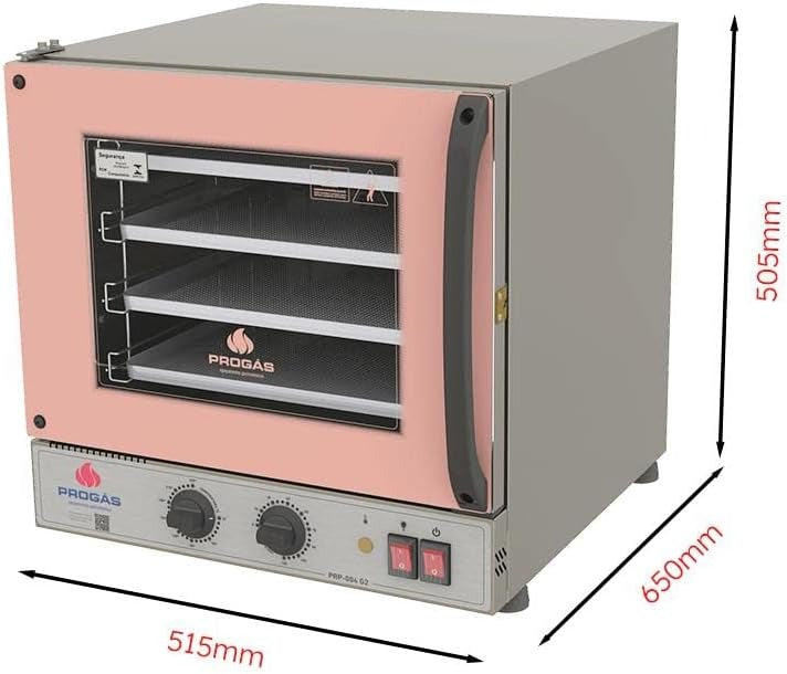 Forno Turbo Elétrico Progás PRP-004 G2 analógico 220V rosa 56L 4 esteiras - vista 5