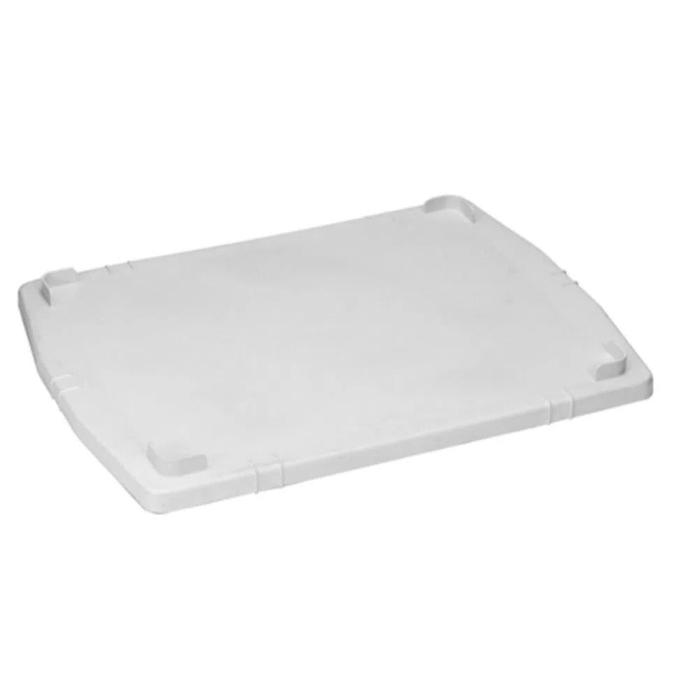 Tampa para Caixa Organizadora 180 Litros Branca Lar Plasticos - Vista frontal profissional