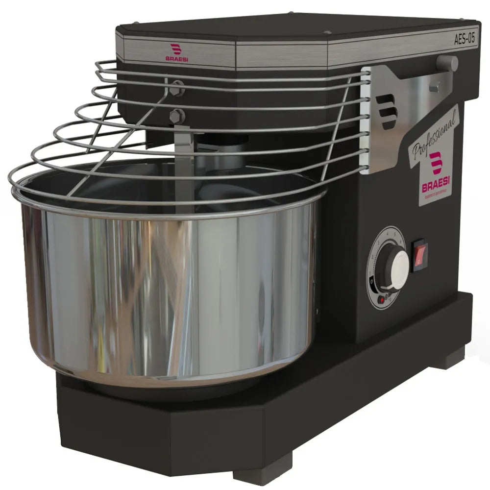 Amassadeira Espiral Braesi AES-05 50x60 5kg 127V/220V (Bivolt) Monofásico masseira profissional padaria pizzaria - vista 3