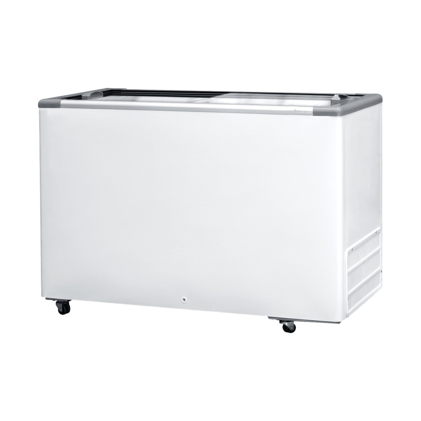 Freezer Expositor Horizontal Fricon HCED 411 LED — vista frontal com 2 tampas de vidro deslizantes