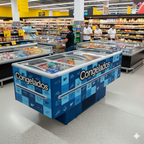 Ilha Fricon ICED 568 com tampas deslizantes de vidro temperado Low-E