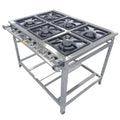 Fogão Industrial Cristal Aço Master 6 Bocas 40x40 Inox Alta Pressão