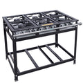 Fogão Industrial 6 Bocas Cristal Aço 30x30cm Economy baixa pressão sem forno