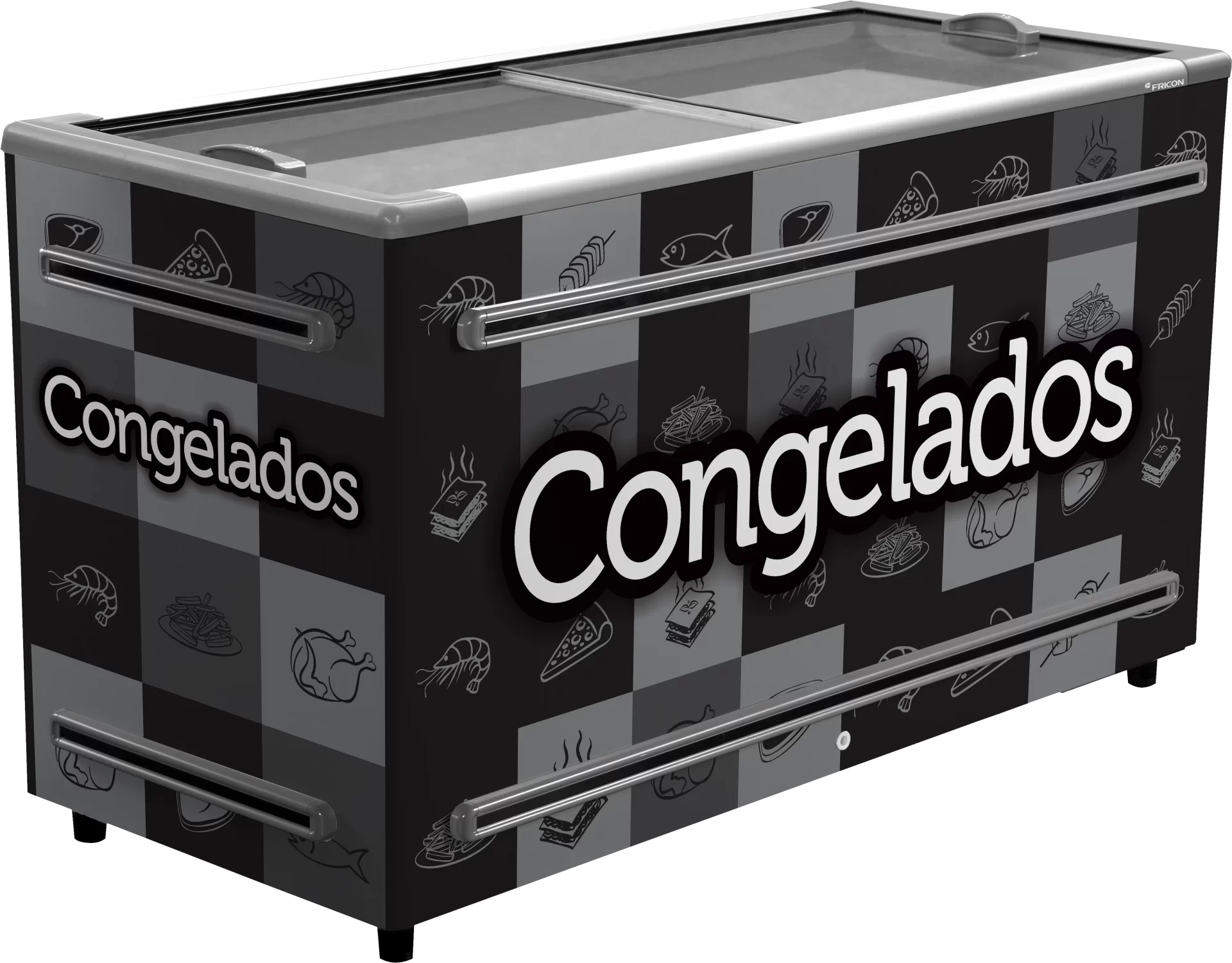 Ilha Expositora Congelados Fricon 503 Litros ICED 503 Preta LED - 220V