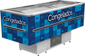Ilha Expositora Congelados Fricon 568 Litros ICED 568 Azul LED - 220V