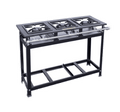 Fogão Industrial 3 Bocas Cristal Aço 30x30cm Economy baixa pressão