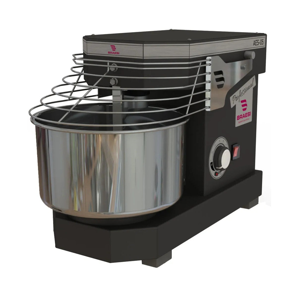 Amassadeira Espiral Braesi AES-05 50x60 5kg 127V/220V (Bivolt) Monofásico masseira profissional padaria pizzaria - vista 3