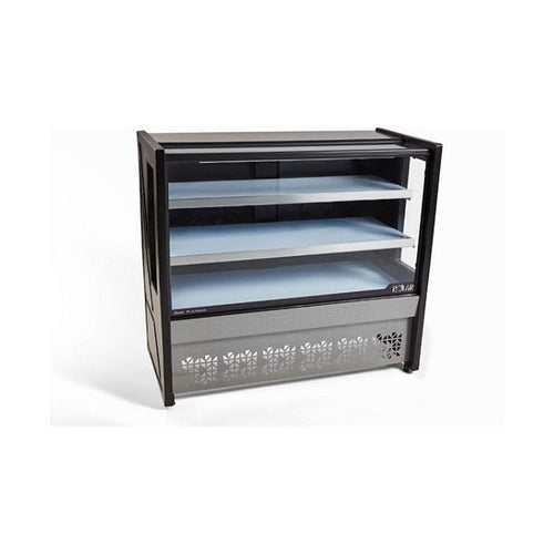 Balcão Refrigerado Polar Platinum 1,25m PBR 125 2 Placas Frias 220V Preto — Vitrine 384L para Frios Laticínios e Bebidas