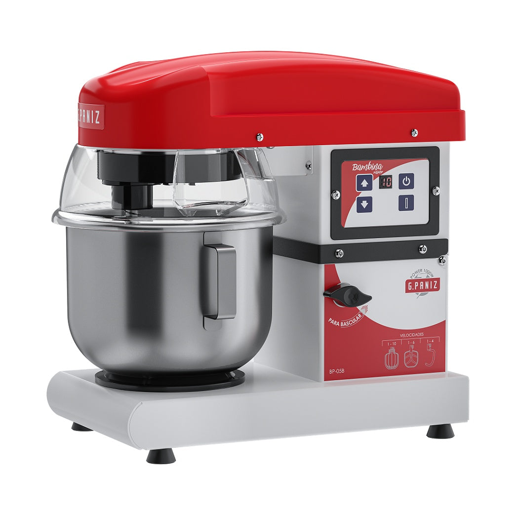Batedeira Planetária G.Paniz BP-05B Bambina (Mixer Digital) 5 litros Bivolt automática Monofásico Branco profissional padaria confeitaria - vista 1