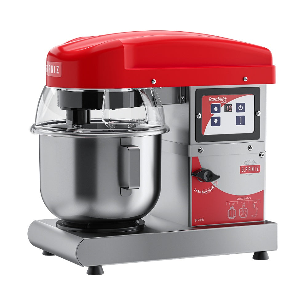 Batedeira Planetária G.Paniz BP-05B Bambina (Mixer Digital) 5 litros Bivolt automática Monofásico Branco profissional padaria confeitaria - vista 2