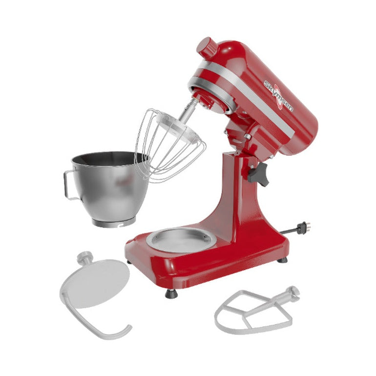 Batedeira Planetária Skymsen BPS-05-N 5 litros Bivolt Monofásico Vermelho profissional padaria confeitaria - vista 3