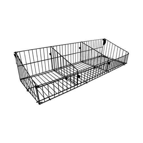 Cesto Aramado SA Gôndolas New Plus 30cm Preto Kit 2 Unidades para supermercado e farmácia