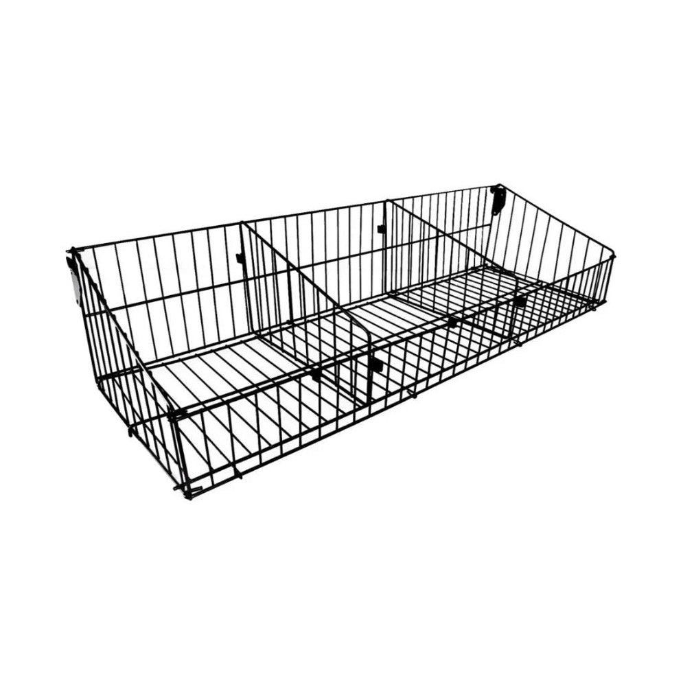 Cesto Aramado SA Gôndolas New Plus 30cm Preto Kit 2 Unidades para supermercado e farmácia