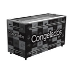 Ilha Expositora Fricon ICED 503 Preta LED 503L 1,57m Dupla Ação 220V - render oficial Fricon