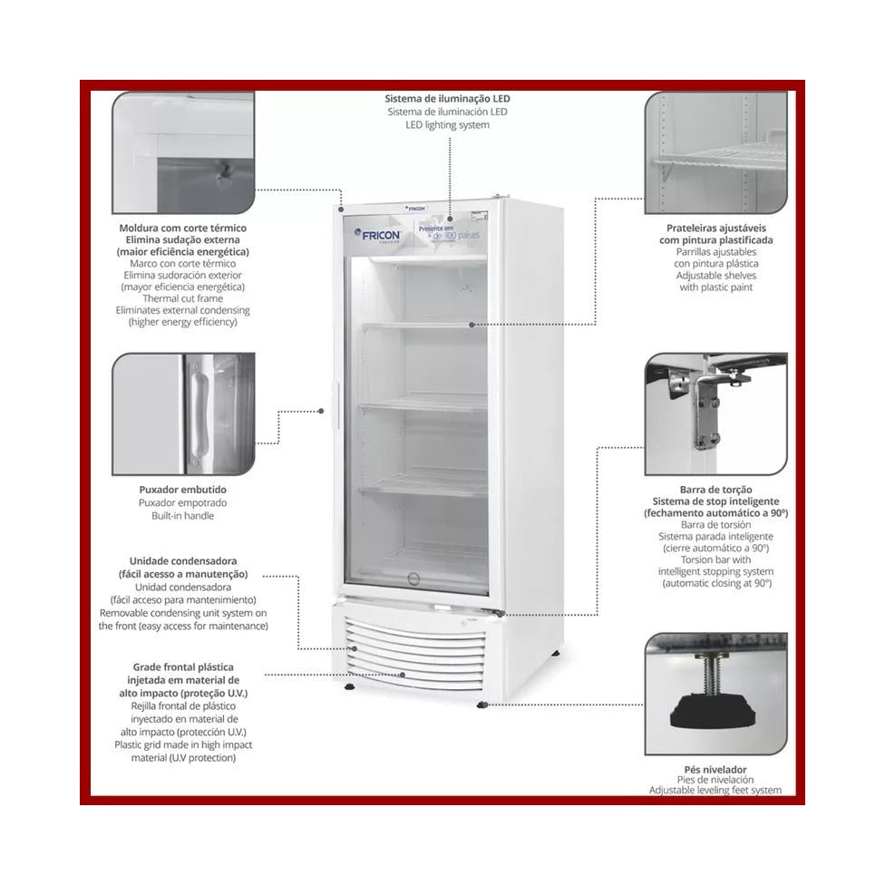 Expositor Vertical Fricon VCFM 402 V Preto 220V - vista 7
