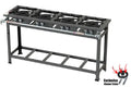 Fogão industrial 4 bocas 40x40 baixa pressão linha Master Cristal Aço