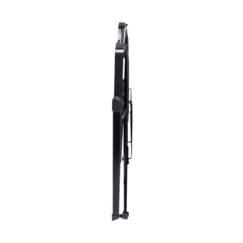 Escada Anodilar Alcance 2 Degraus Preta 120kg — vista frontal produto