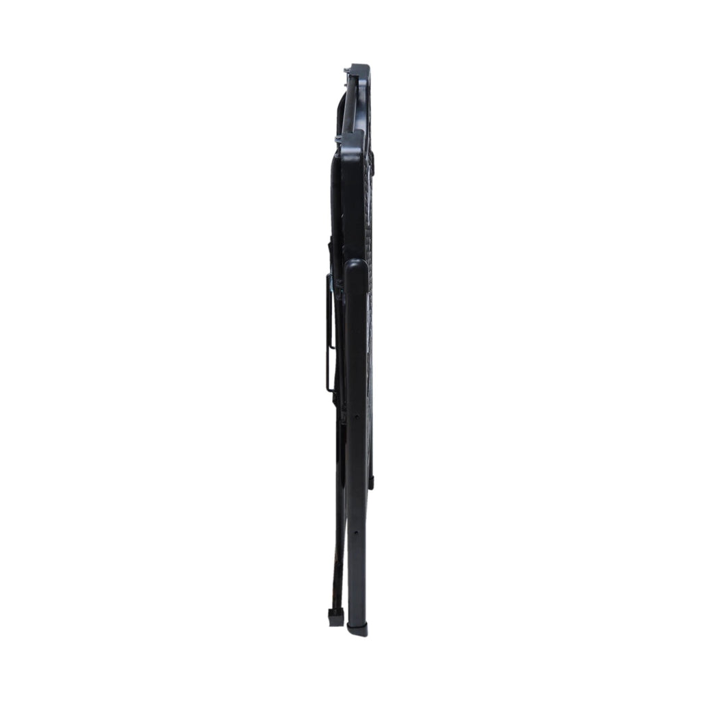 Escada Anodilar 3 Degraus Preta lateral aberta altura 72,6cm