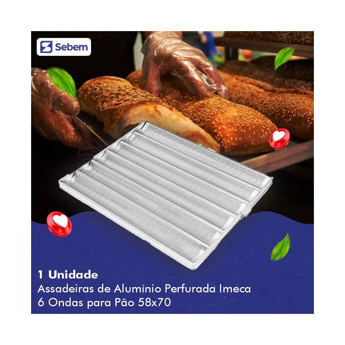 Imeca Forma Perfurada 6 Ondas acessório profissional padaria - vista 1