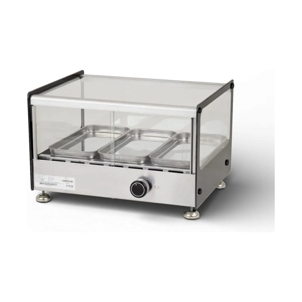 Estufa Marchesoni Onix 3 Bandejas 220V — Vista frontal com bandejas expostas para salgados