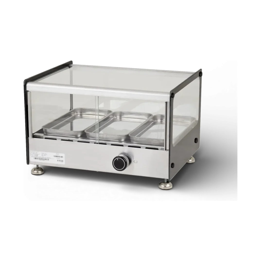 Estufa Marchesoni Onix 3 Bandejas 220V — Vista frontal com bandejas expostas para salgados