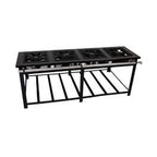 Fogão Industrial 4 Bocas 40x40 Queimador Duplo Baixa Pressão Linha Master Cristalaço