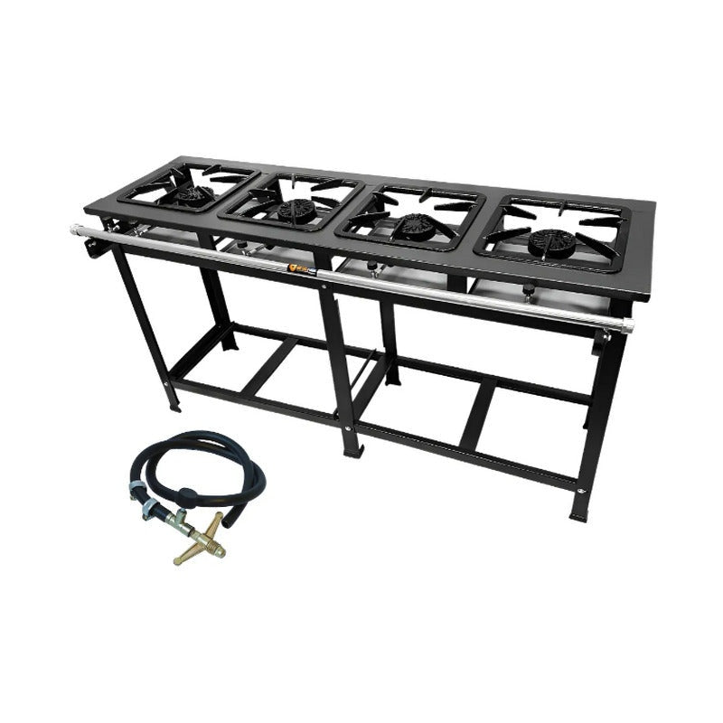 Fogão Industrial 4 Bocas 40x40 Queimador Simples Alta Pressão Linha Master Cristalaço