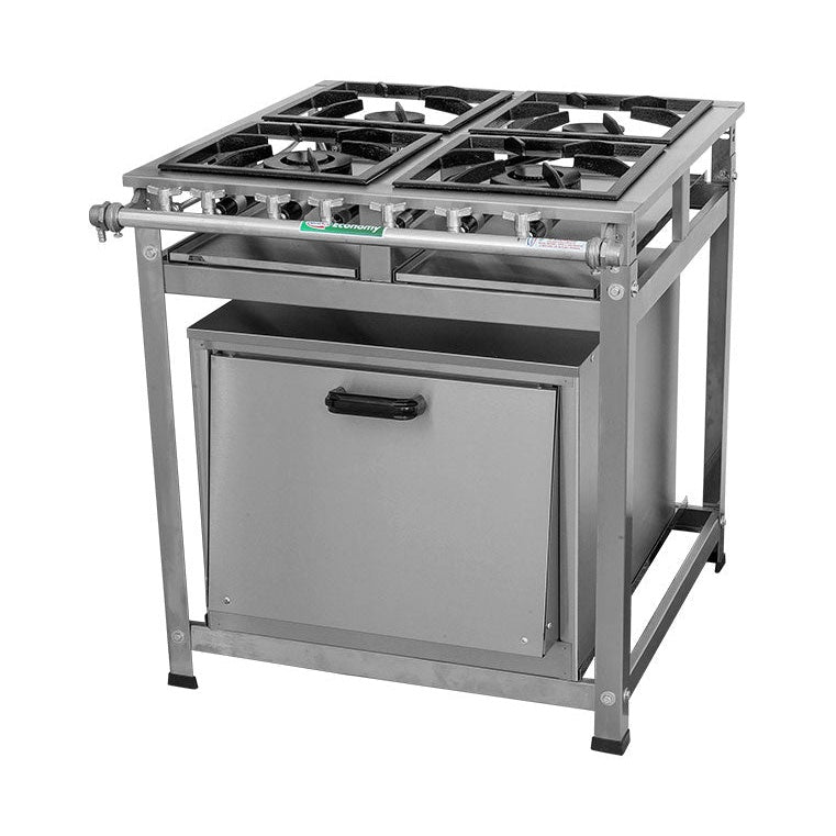 Forno para Fogão Industrial 600x780mm Inox Tampa Vidro Cristal Aço — Vista frontal