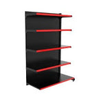 Gôndola New Plus Preta 40cm detalhe prateleira aço carbono epóxi — varejo