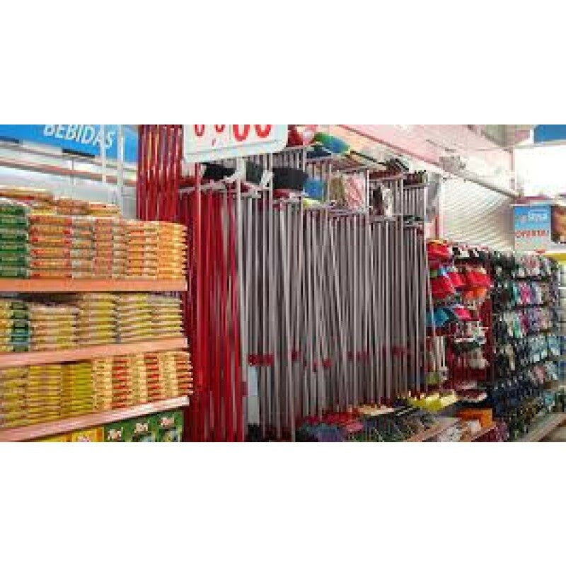 Gancho para Vassoureiro New Plus Preto S&A Gôndola Supermercado — Vista frontal