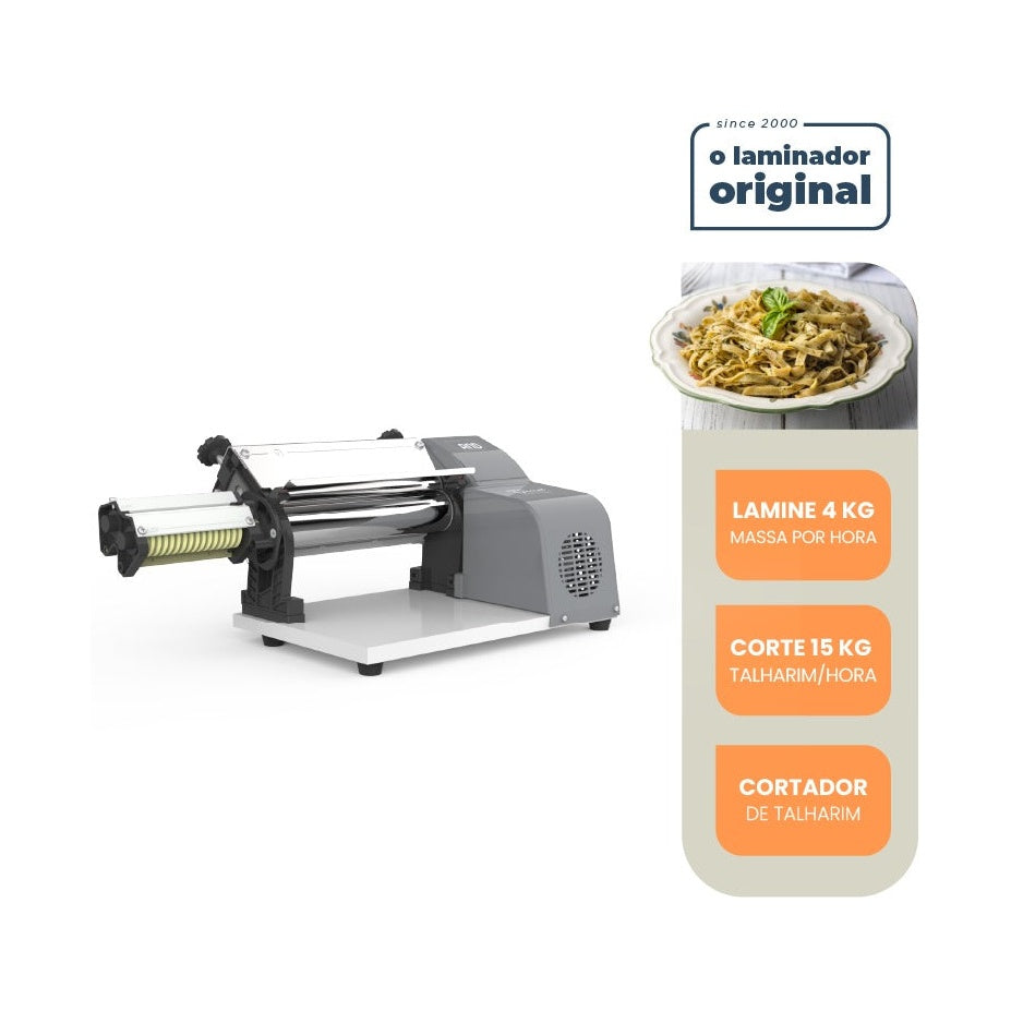 Laminador Industrial Massas Anodilar 28cm cortador 220V cinza carenagem ABS padaria pizzaria pastelaria - vista 5
