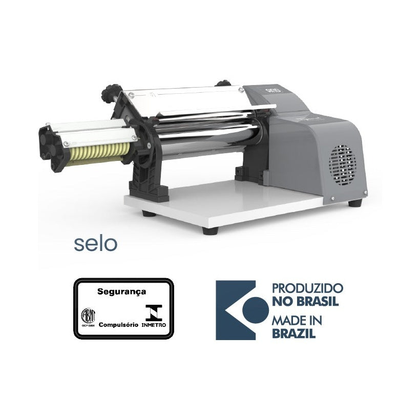 Laminador Industrial Massas Anodilar 28cm cortador 220V cinza carenagem ABS padaria pizzaria pastelaria - vista 7