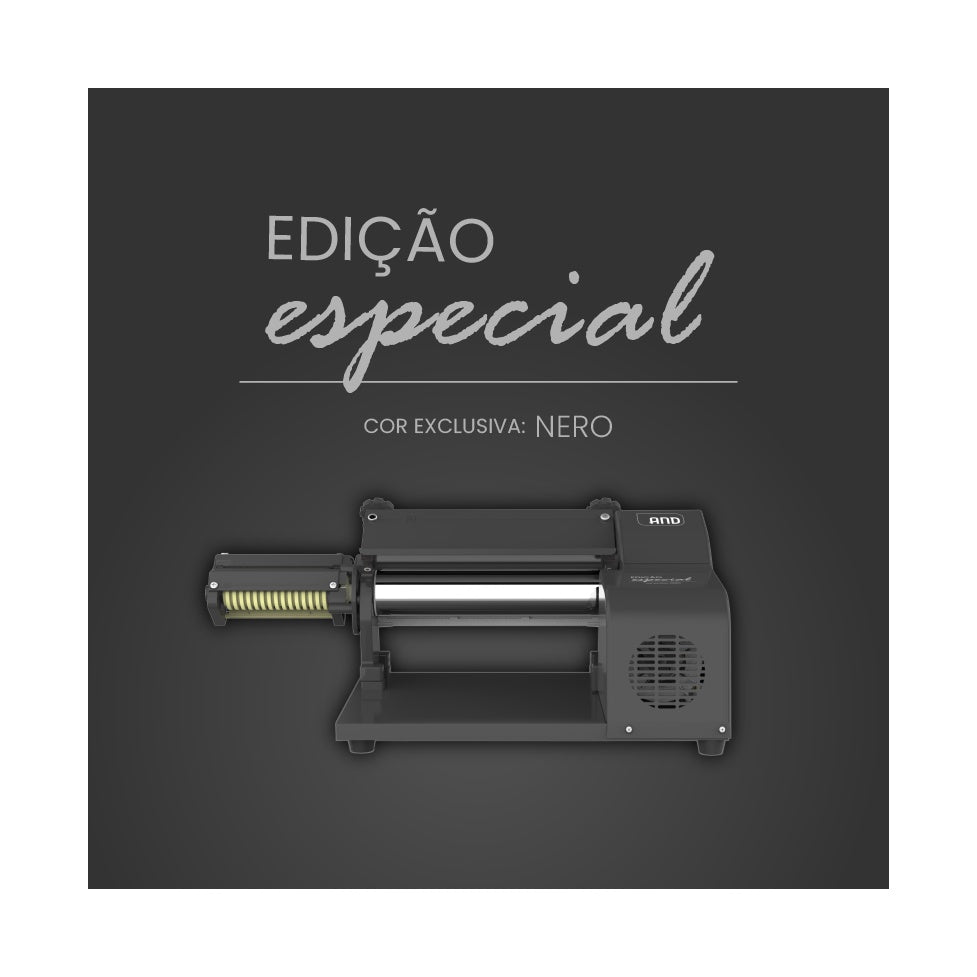 Laminador Industrial de Massas Anodilar 28cm com cortador 220V carenagem ABS nero cromado padaria pizzaria pastelaria - vista 3