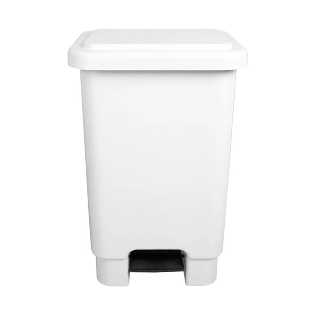 Lixeira com Pedal 50 Litros Branca Lar Plasticos Cozinha Profissional - Vista frontal profissional
