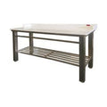 Mesa de Trabalho Inox IMECA 190x70cm Placa Polietileno 20mm com Frontão - Vista profissional