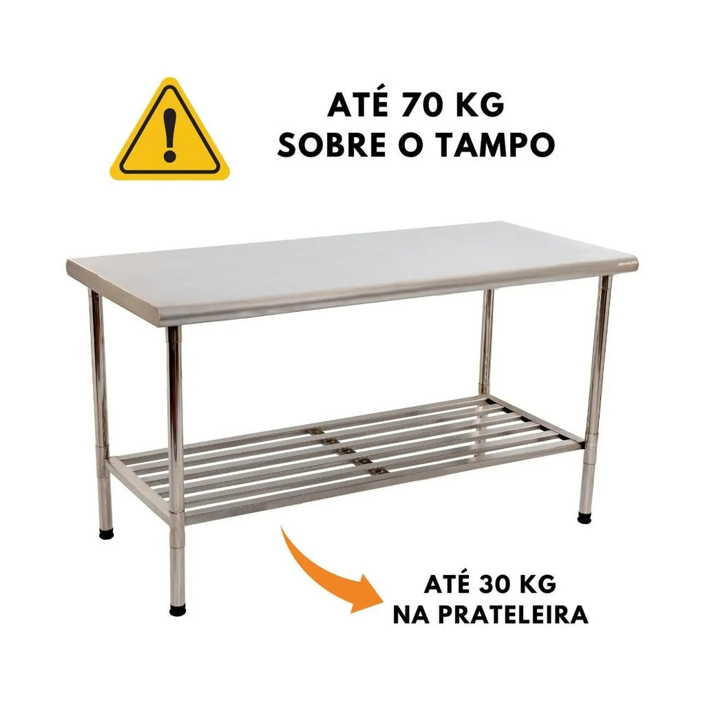 Imeca Mesa Inox Imeca — Mesa de Trabalho em Aço Inox para Cozinha Industrial — imagem 2