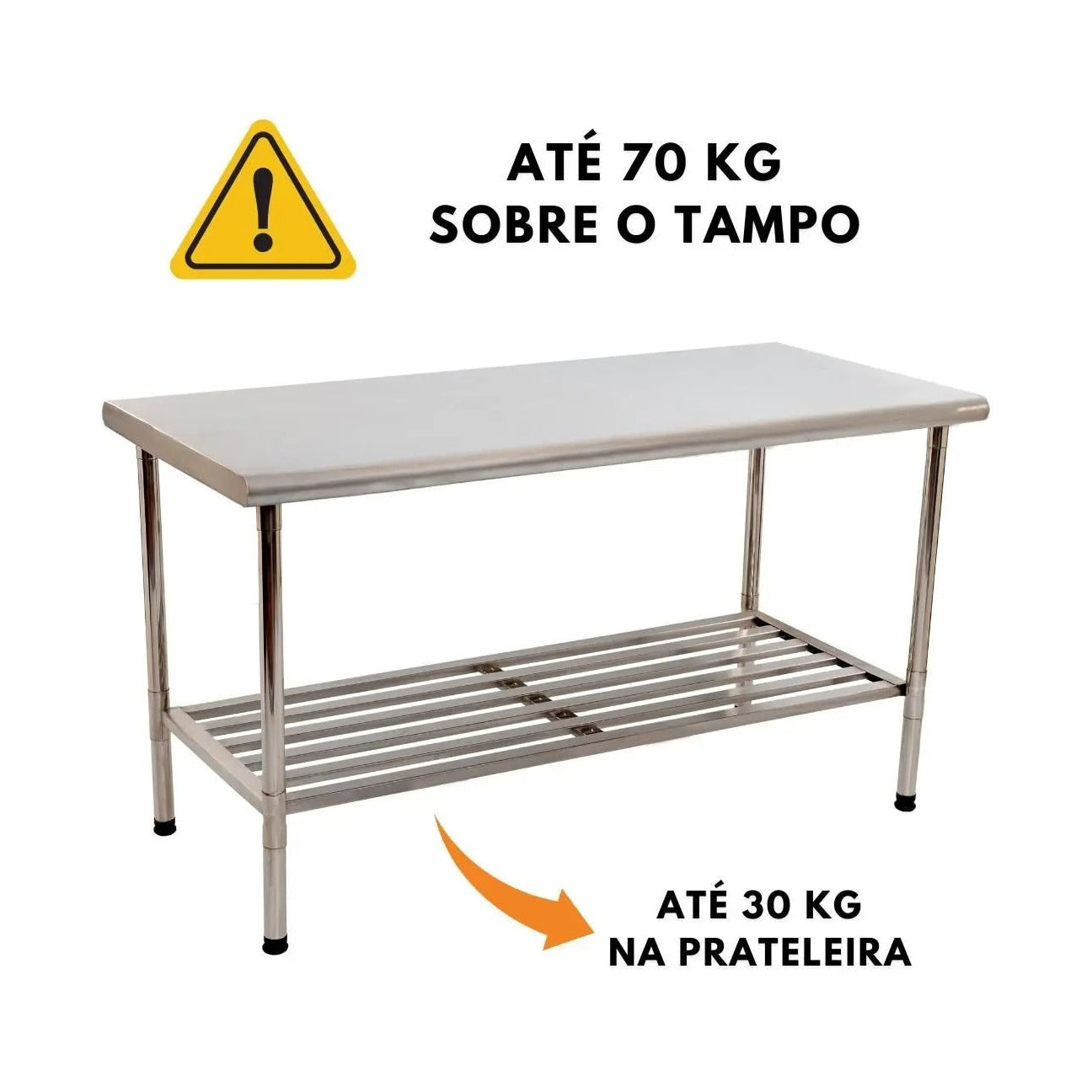 Imeca Mesa Inox Imeca — Mesa de Trabalho em Aço Inox para Cozinha Industrial — imagem 2