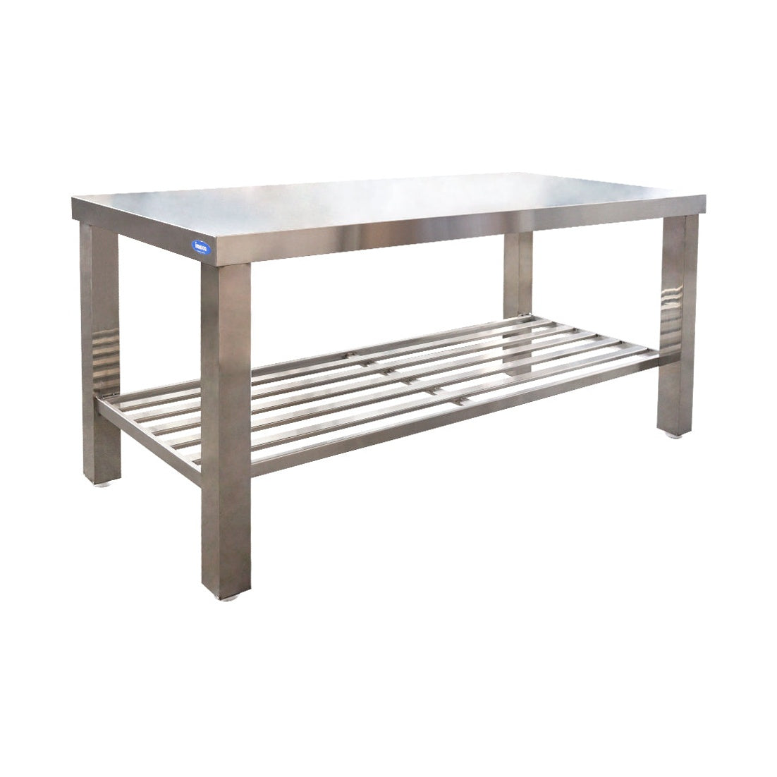 Mesa de Inox Imeca 190x90 cm com Grade