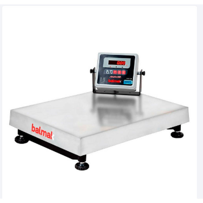 Balança de Plataforma Digital Balmak BK-300I1B Inox com Bateria - Vista frontal profissional