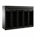 Expositor auto serviço Fricon ACFM 2100 Total Black com 5 portas de vidro