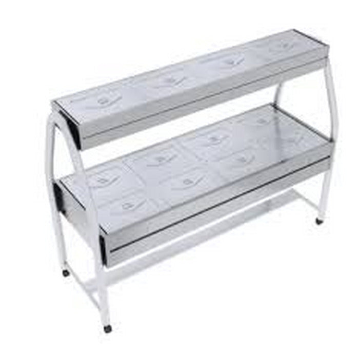 Ibet Buffet Térmico Duplo 08 GNs 220V Cinza — Self-Service para Restaurante e Buffet