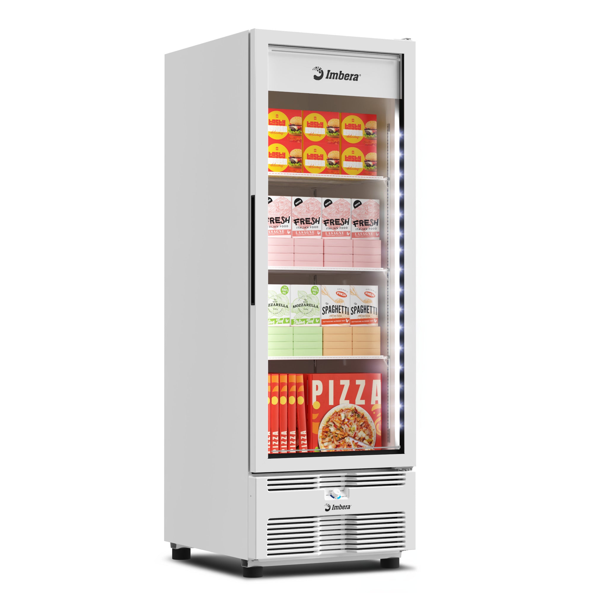 Conservador Vertical Imbera EVZ21-F1 Tampa Vidro LED Branco 220V - Vista frontal profissional