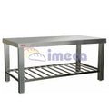 Mesa Imeca 1,80 x 0,80m Total Inox com Grade e Pés 8x8